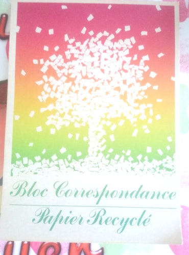 Bloc de correspondance format A4 en papier recyclé