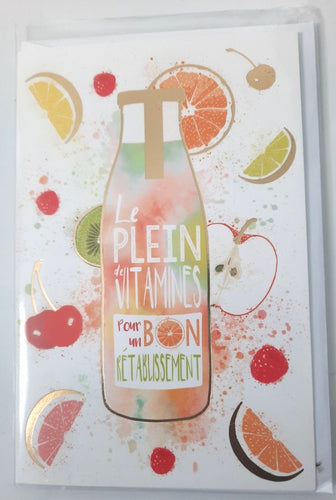 Carte Le Plein De Vitamines Pour Un Bon Rétablissement.